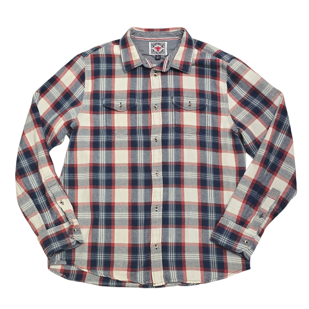Flag‎ & Anthem Desert Son Multi-color Plaid Flannel Long Sleeve Shirt Size L